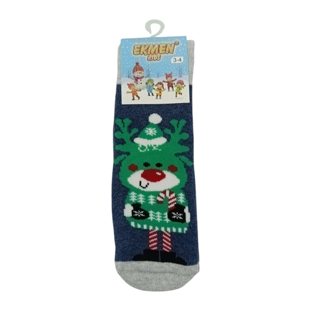 EKMENEKMEN Kids Χριστουγεννιάτικες Κάλτσες Παιδικές Αντιολισθητικές 1 Ζεύγος 3-4 Ετώνpapell.gr