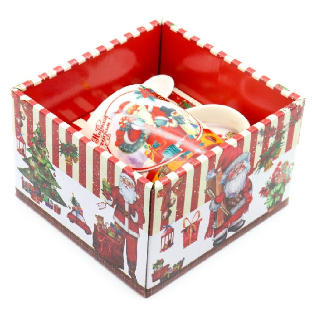 TrademarktΧριστουγεννιάτικη Κούπα Με Κουτάλι 380ml 4 Σχέδια 15x14,5x10εκ - 1Τμχpapell.gr