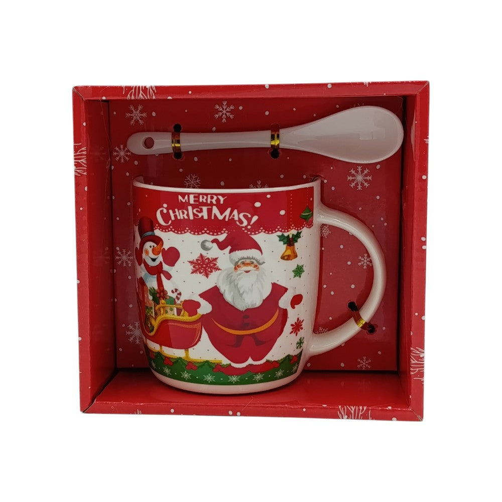 TrademarktΧριστουγεννιάτικη Κούπα Με Κουτάλι 380ml 4 Σχέδια 15x14,5x10εκpapell.gr