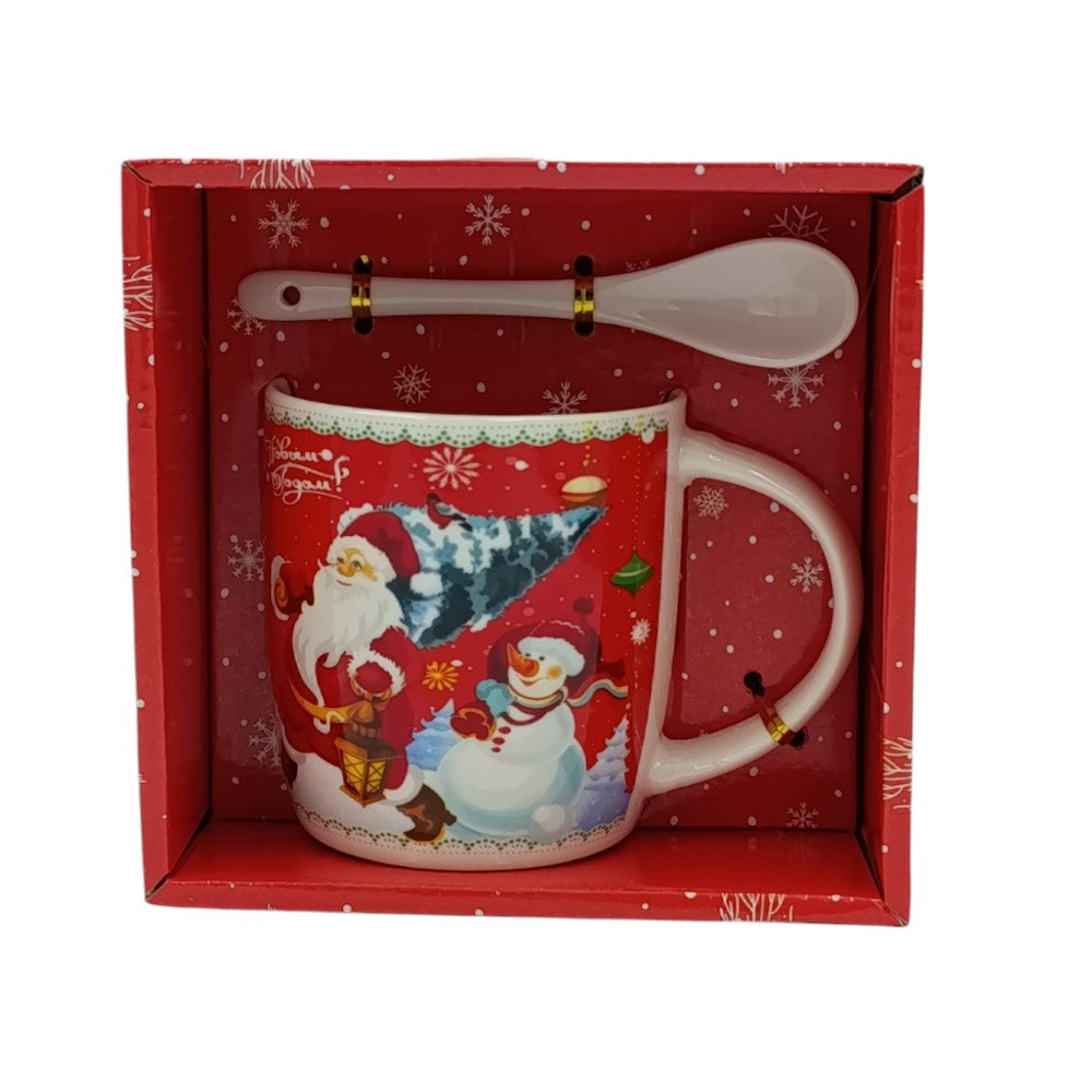TrademarktΧριστουγεννιάτικη Κούπα Με Κουτάλι 380ml 4 Σχέδια 15x14,5x10εκpapell.gr