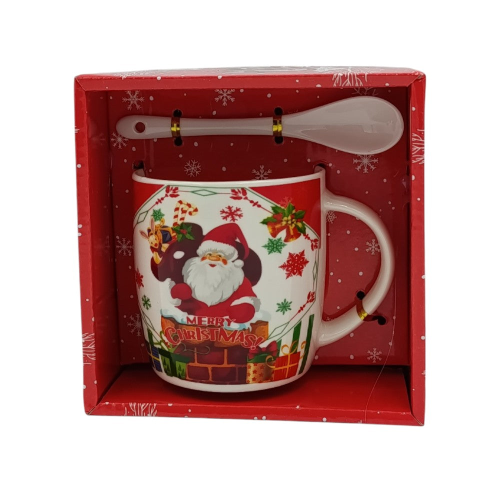 TrademarktΧριστουγεννιάτικη Κούπα Με Κουτάλι 380ml 4 Σχέδια 15x14,5x10εκpapell.gr