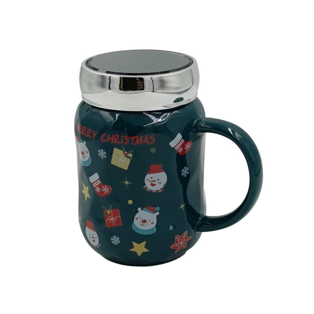 TrademarktΧριστουγεννιάτικη Κούπα Με Σχέδια Και Ασημί Καπάκι 500ml 3 Χρώματαpapell.gr