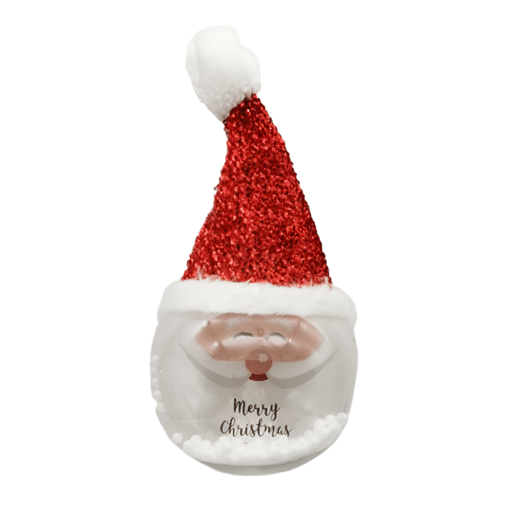 Χριστουγιεννιατικη Μπαλα Αι Βασιλης Διαφανη 9 Εκ