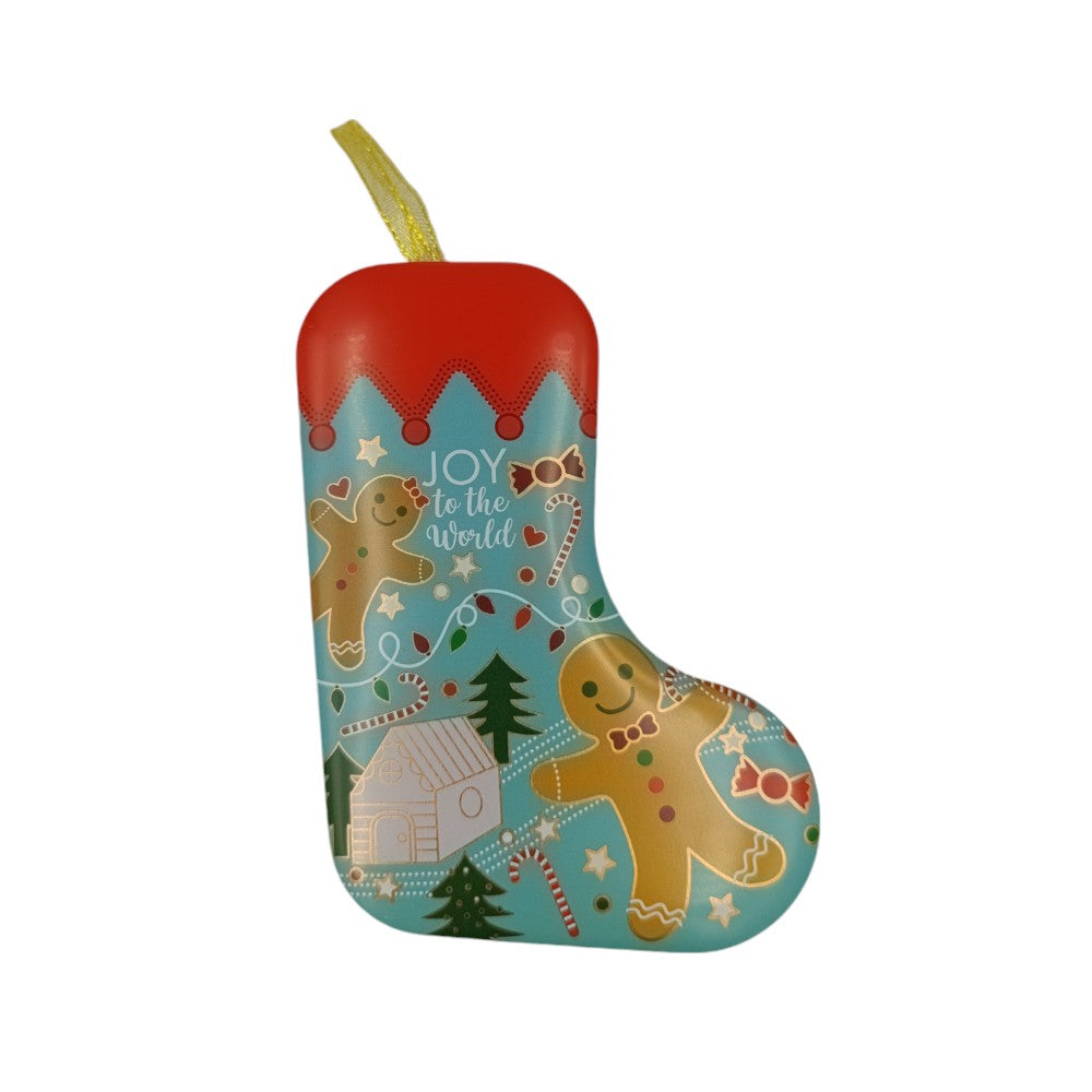 Χριστουγεννιάτικο Μεταλλικό Κουτάκι Μπότα 14Χ10Χ4εκ 3 Σχέδια