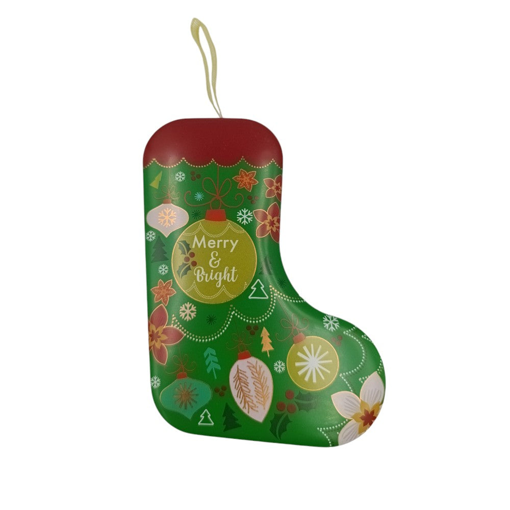 Χριστουγεννιάτικο Μεταλλικό Κουτάκι Μπότα 14Χ10Χ4εκ 3 Σχέδια