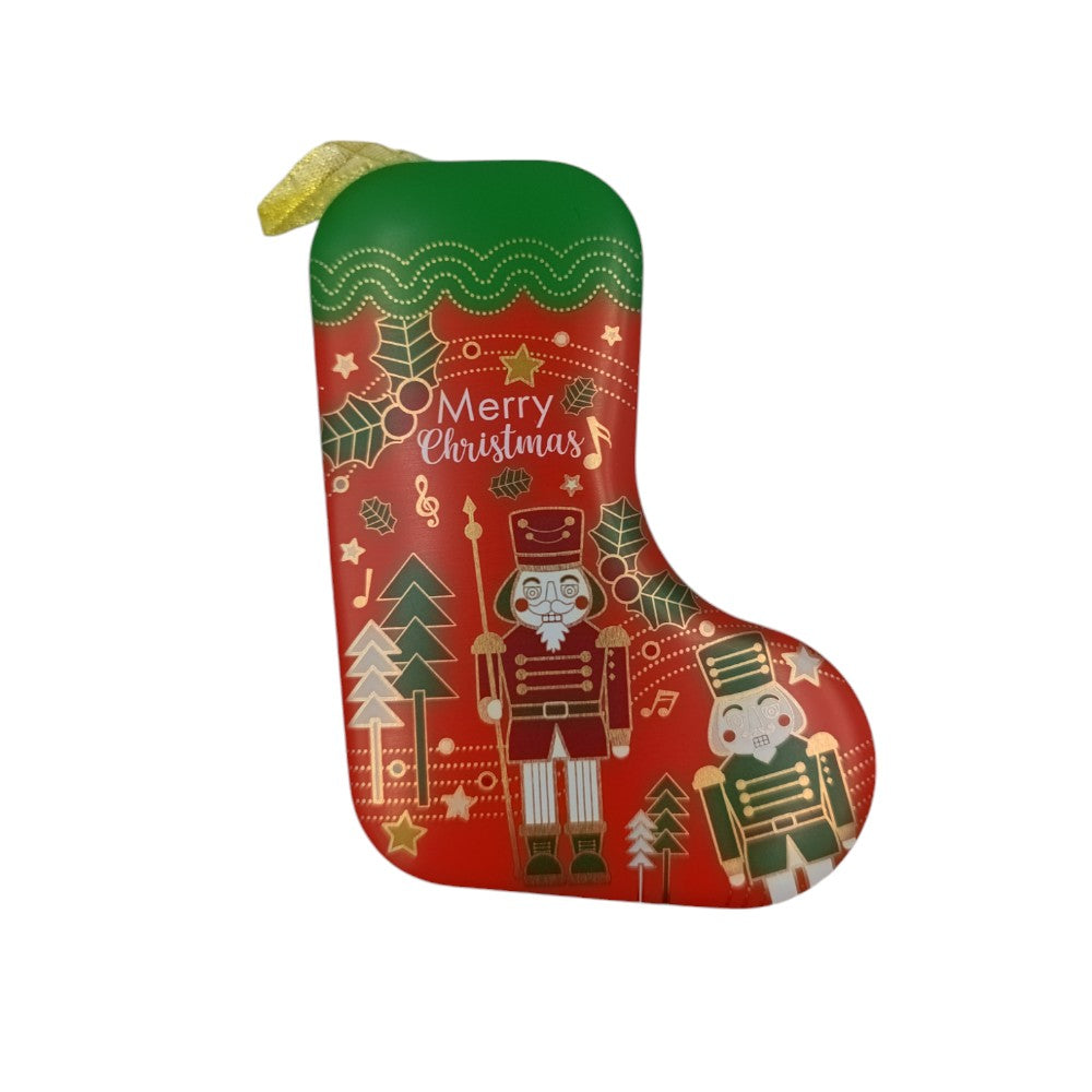 Χριστουγεννιάτικο Μεταλλικό Κουτάκι Μπότα 14Χ10Χ4εκ 3 Σχέδια