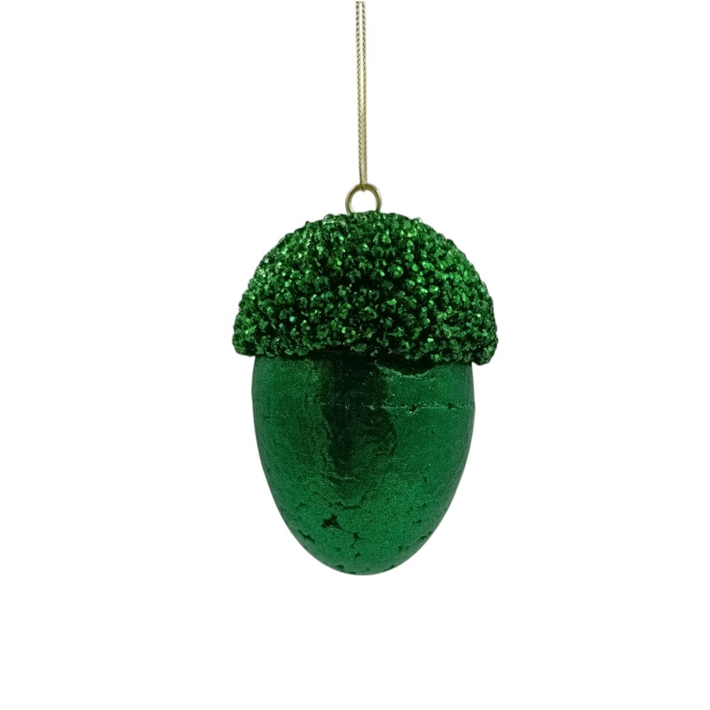 OEMΧριστουγεννιάτικο Στολίδι Δέντρου Βελανίδι Πράσινο Φελιζόλ 12Χ9εκpapell.gr