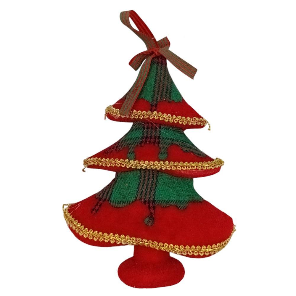 Χριστουγεννιάτικο Στολίδι Δέντρου Έλατο Κόκκινο-Πράσινο Φελιζόλ 20Χ15Χ7εκ
