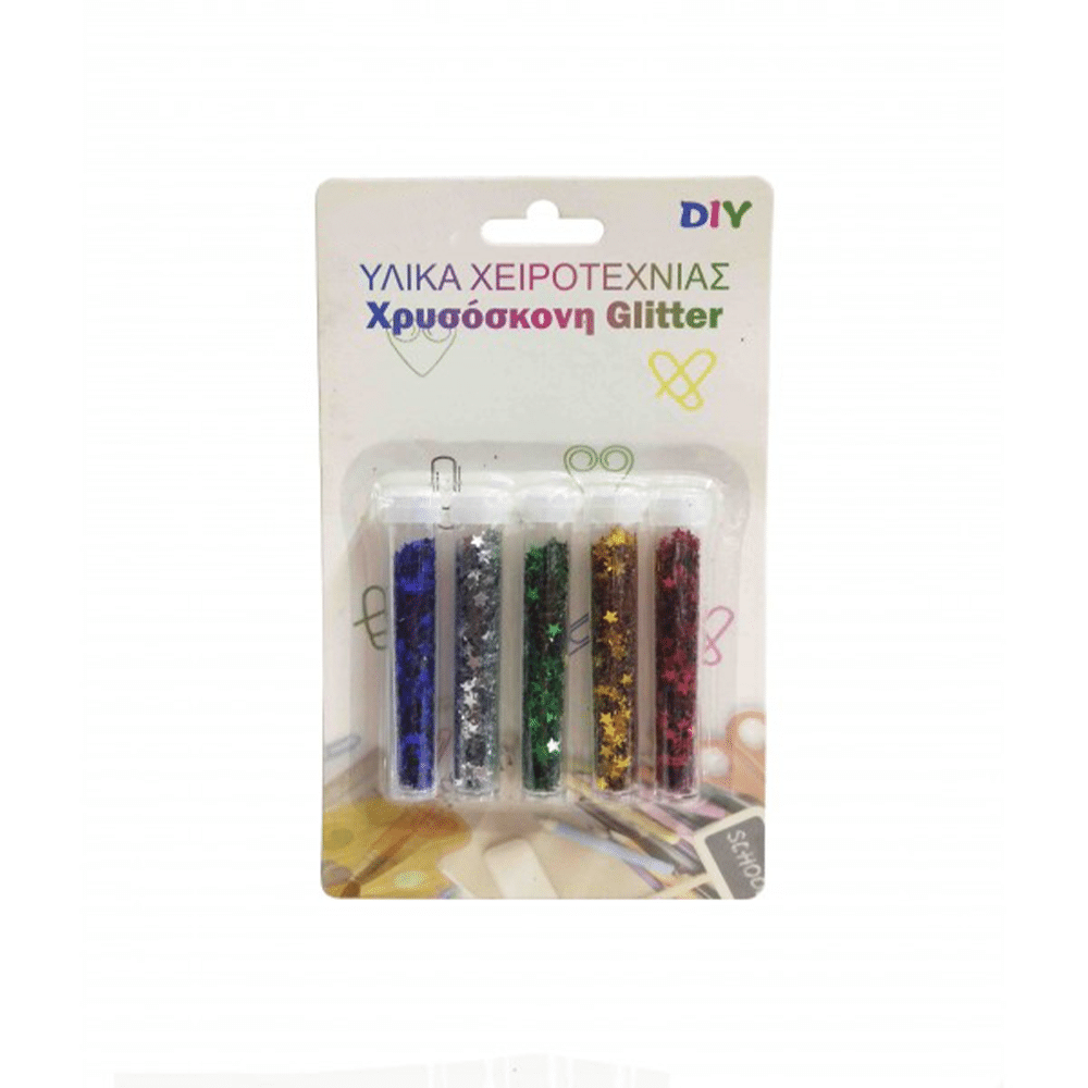OEMΧρυσόσκονη Glitter 5 Χρώματα 5Τμχpapell.gr