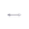 AsimiΣκουλαρικι Μικρο Barbell Με Κωνους Surgicsl Steel 316Lpapell.gr