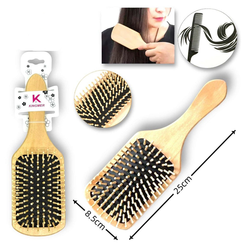 Ξύλινη Χτένα Τετράγωνη 25x8,5 εκ