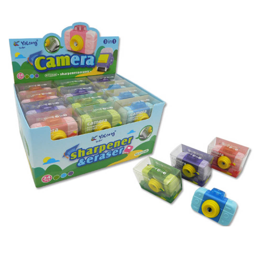 YALONGYalong Γόμα- Ξύστρα Κάμερα 4 Χρώματα- 1Τμχpapell.gr