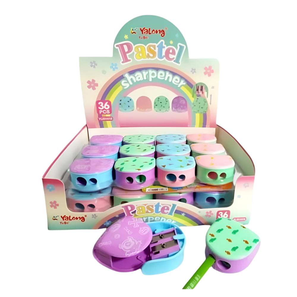 YALONGYalong Ξύστρα Pastel Διπλή 4 Χρώματα- 1Τμχpapell.gr