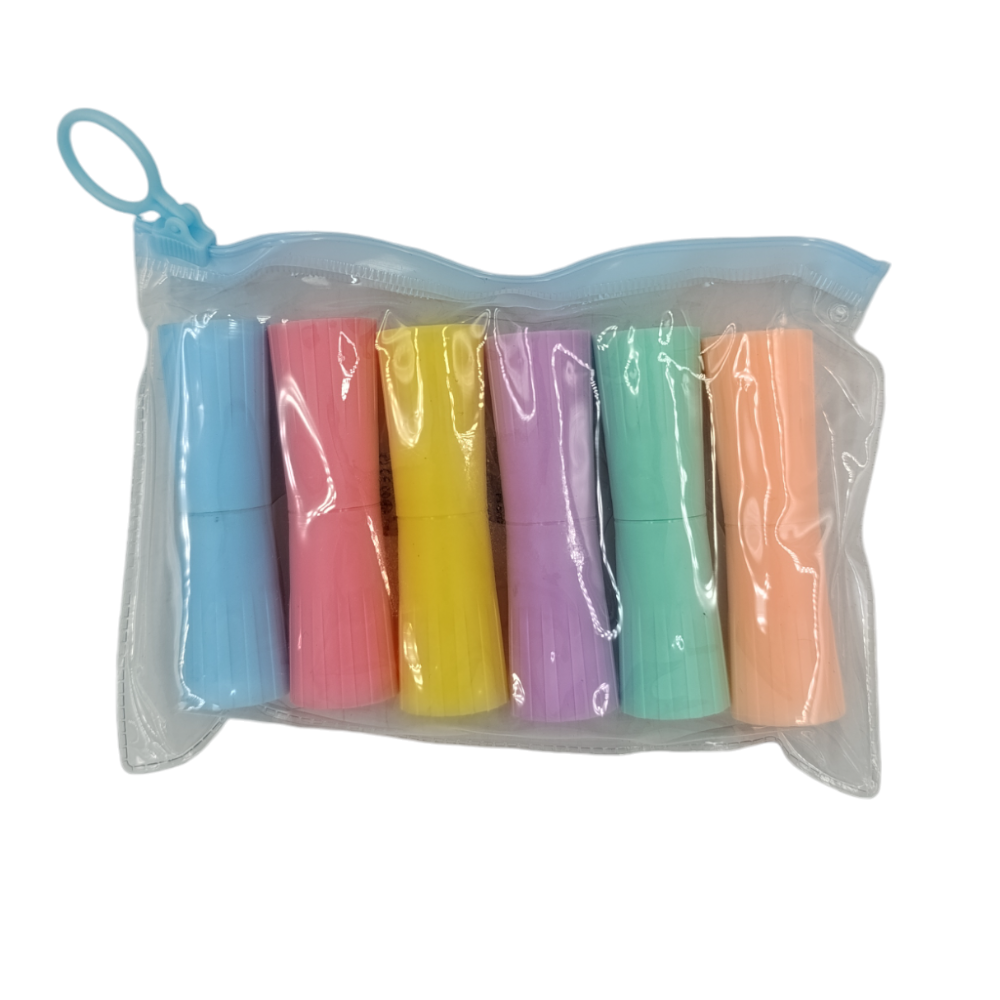 OEMΣετ Μαρκαδοράκια Υπογράμμισης Pastel Σε Τσαντάκι 6Τμχpapell.gr