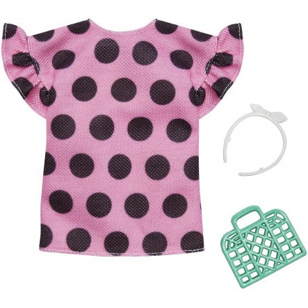 Barbie Fashion Βραδινα Συνολα Pink Dotted Shirt