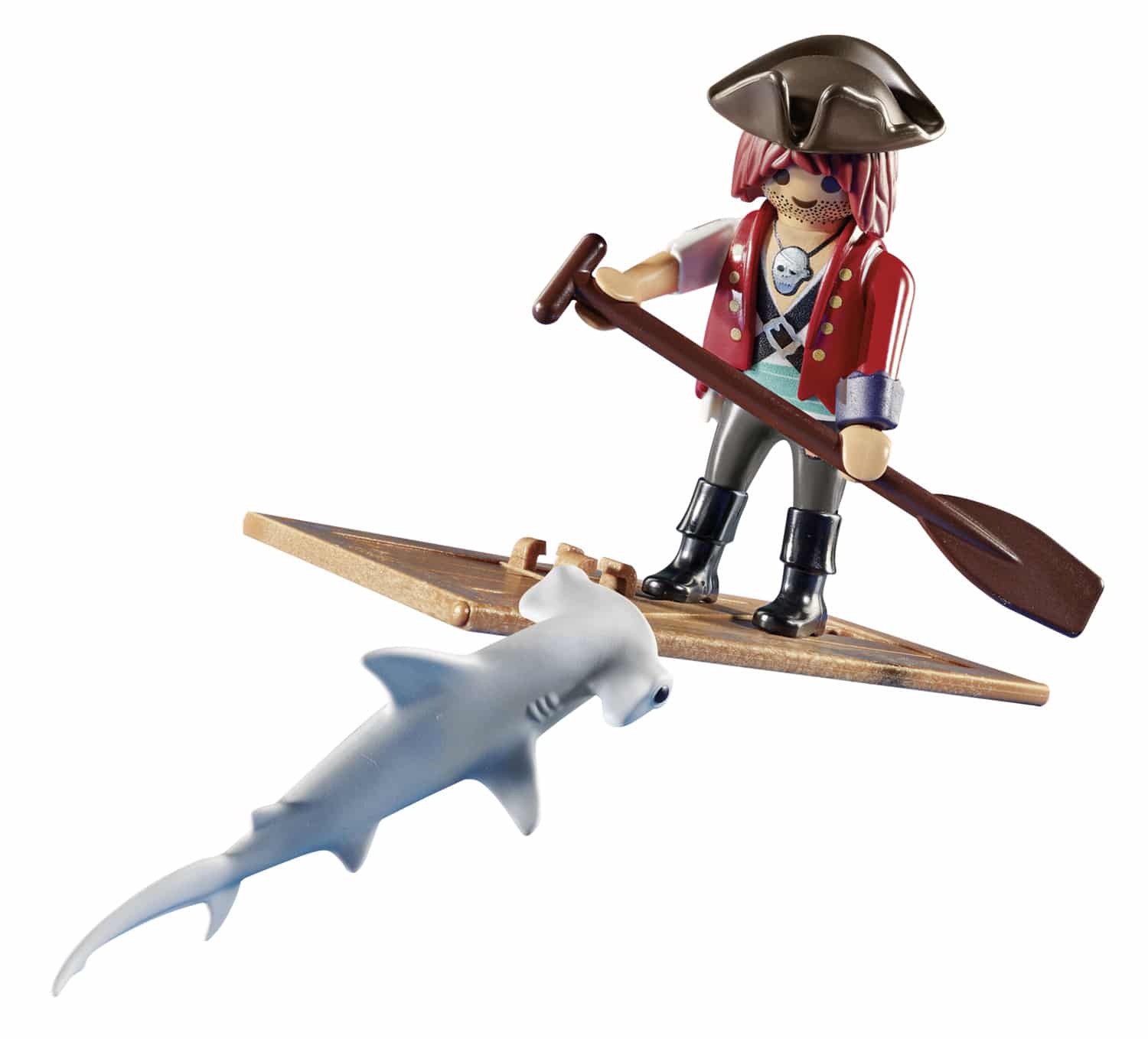 70598 Playmobil Πειρατης Με Σχεδια Και Σφυροκεφαλος Καρχαριας