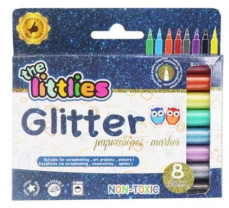 Μαρκαδοροι Glitter 8Τεμ The Littlies