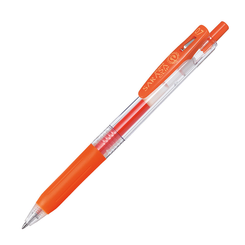 Zebra Στυλό Sarasa Clip Gel 0.7mm με Κουμπί Red Orange