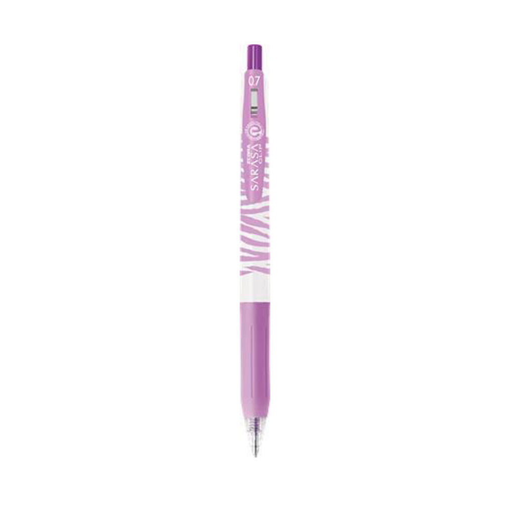 Zebra Sarasa Στυλό Gel Clip Pastel Stripes Μωβ 0.7mm