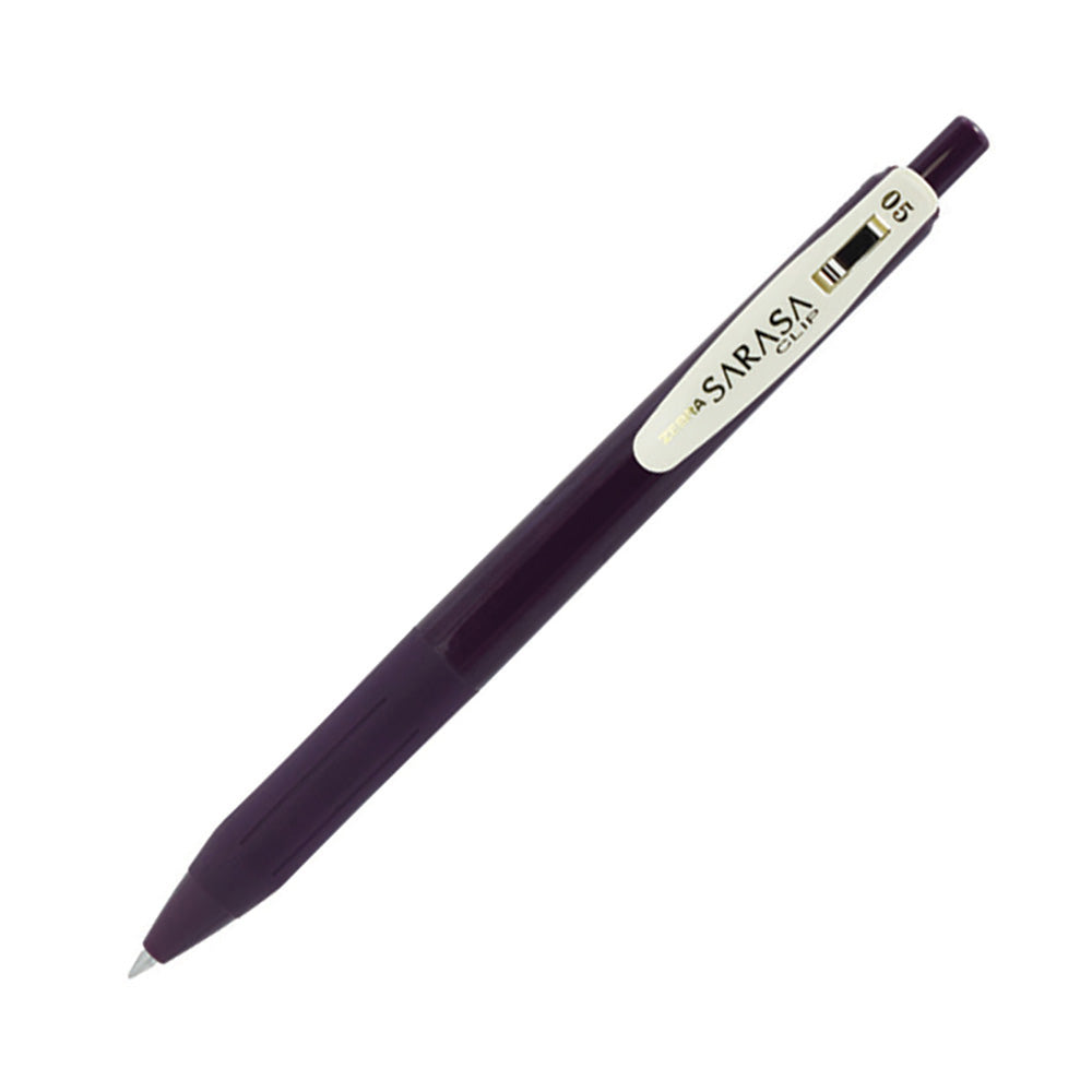 Zebra Στυλό Sarasa Vintage Clip Gel 0.5mm με Κουμπί Bordeaux Purple