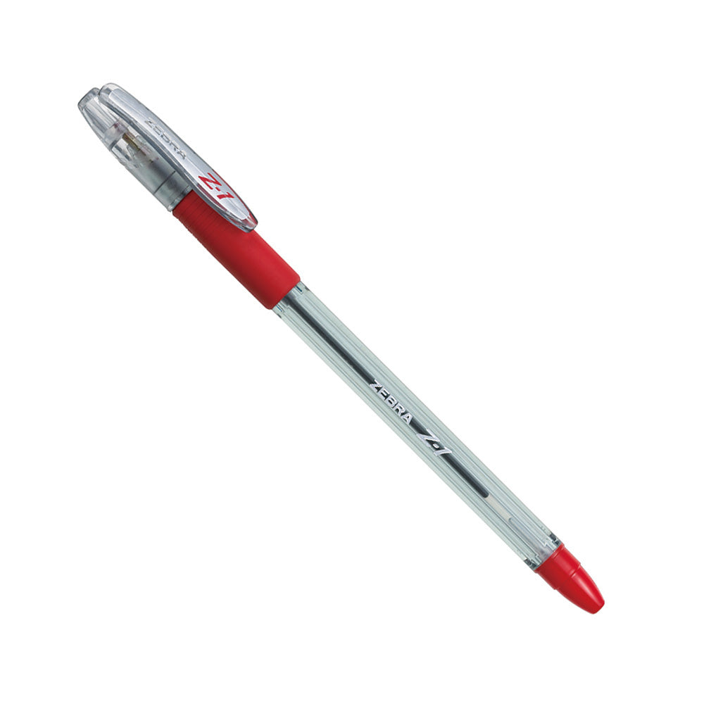 Zebra Στυλό Διαρκείας Z-1 με Καπάκι 0.7mm Red 