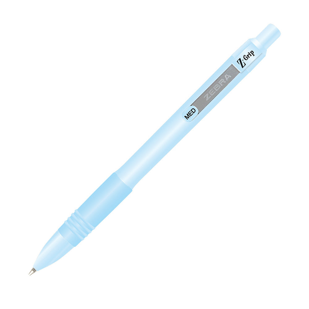 Zebra Στυλό Διαρκείας Z-Grip Pastel με Κουμπί 1.0mm Pastel Blue