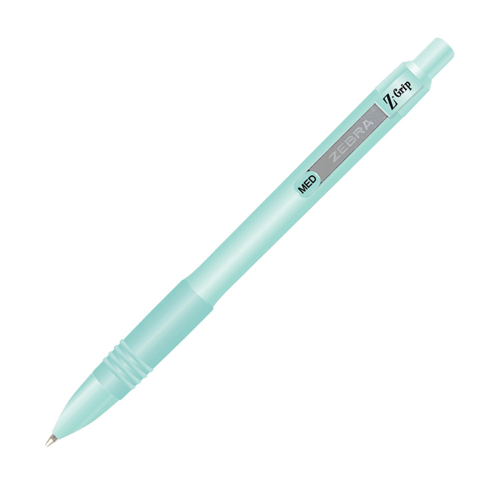 Zebra Στυλό Διαρκείας Z-Grip Pastel με Κουμπί 1.0mm Pastel Green