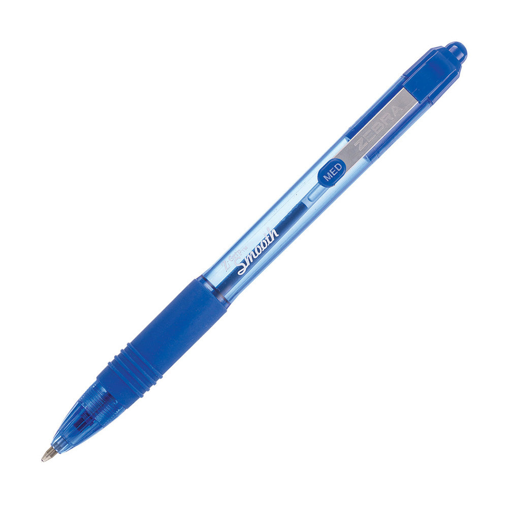 Zebra Στυλό Διαρκείας Z-Grip Smooth με Κουμπί 1.0mm Blue