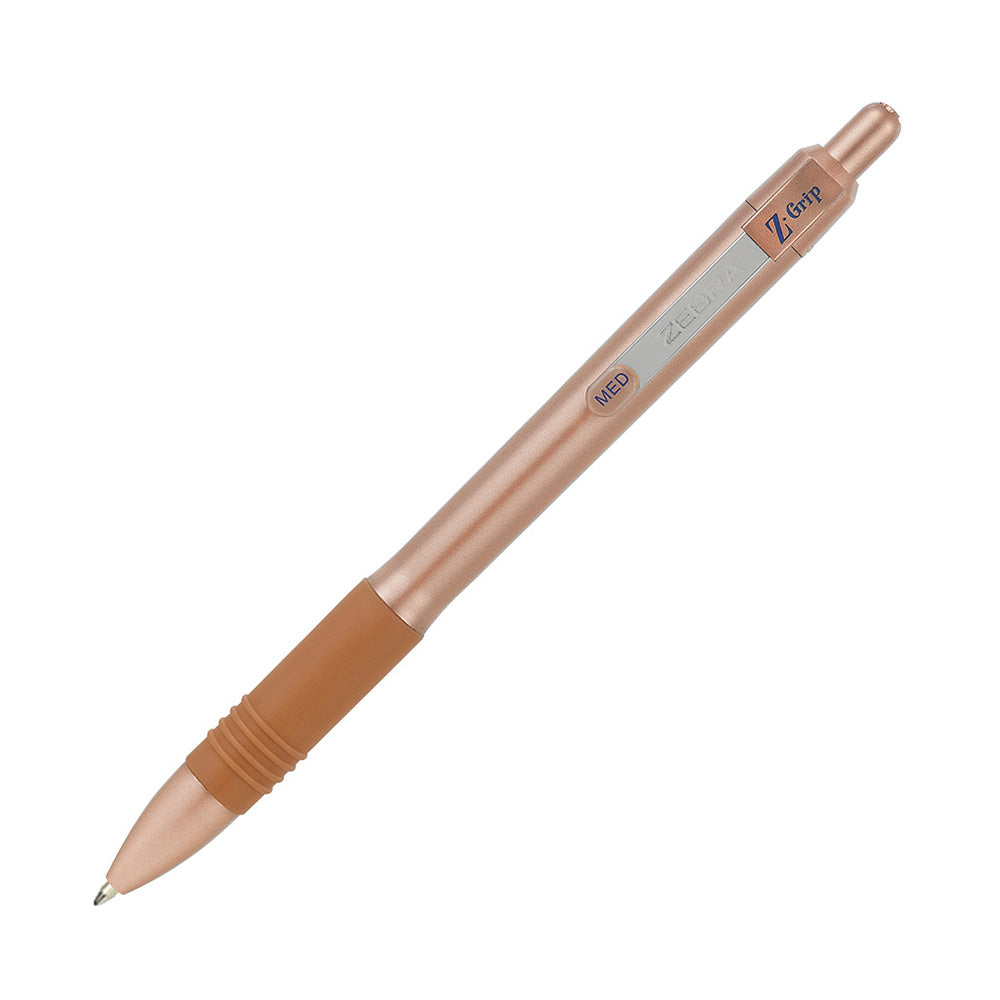 Zebra Στυλό Διαρκείας Z-Grip Smooth με Κουμπί 1.0mm Rose Gold