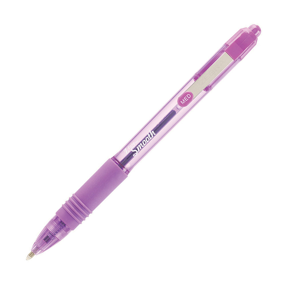 Zebra Στυλό Διαρκείας Z-Grip Smooth με Κουμπί 1.0mm Violet