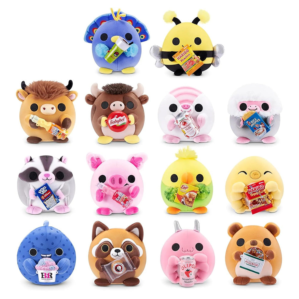 Zuru Μπάλα Λούτρινο Snackles 13 εκ σε 10 Σχέδια  - 1 Τμχ